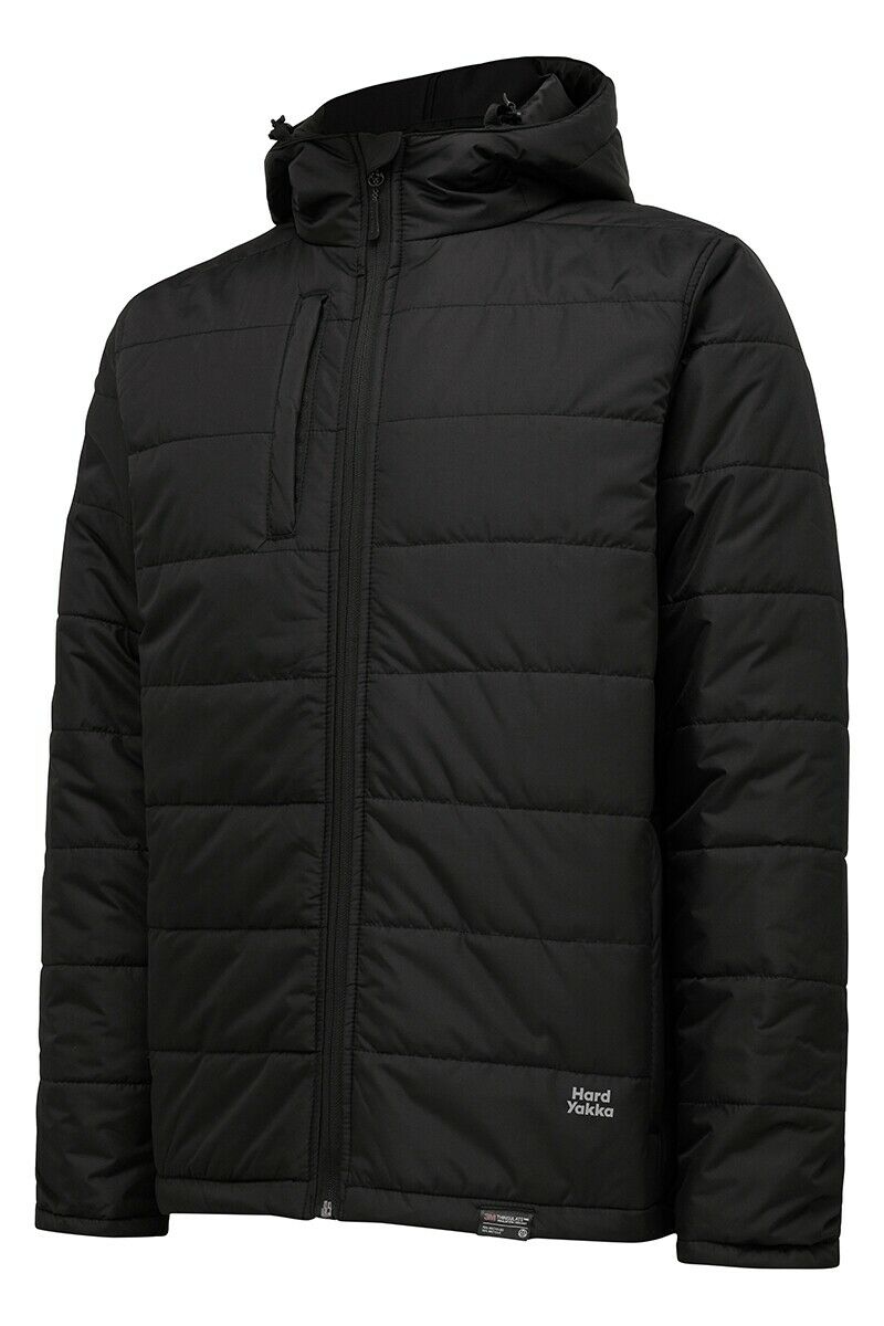Hard Yakka Mens Puffa 2.0 Jacket Water Repellent Insulated Warm Winter Y06723-Collins Clothing Co