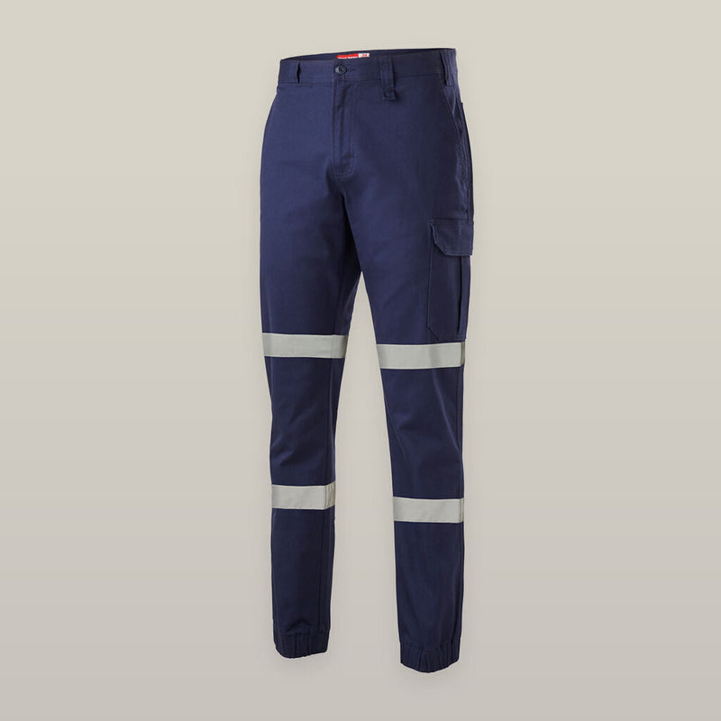 Hard Yakka Mens Cargo Cuffed Pants Taped Work Tough Safety Reflective  Y02411-Collins Clothing Co
