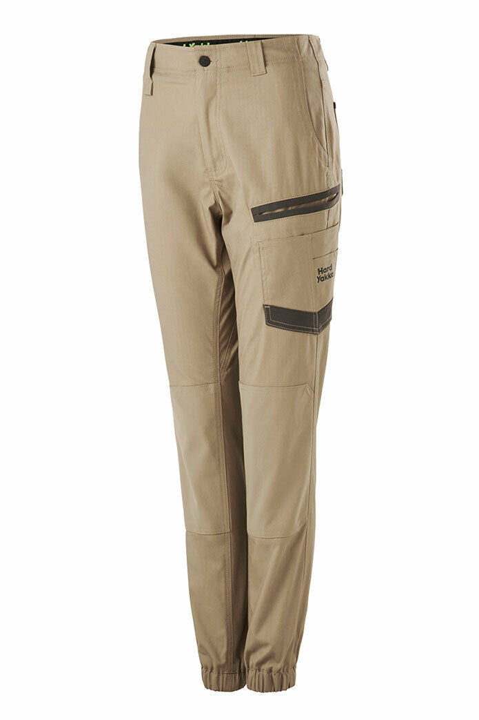 Hard Yakka Womens Raptor Cuff Long Pants Stretch Tough Work Safety Comfy Y08382-Collins Clothing Co