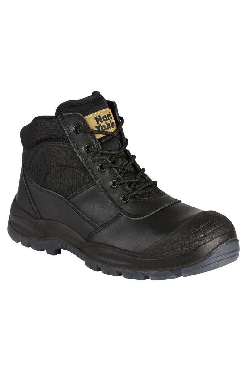 Hard Yakka Mens Utility Side Zip Safety Steel Cap Toe Work Boots Shoe Y60125-Collins Clothing Co