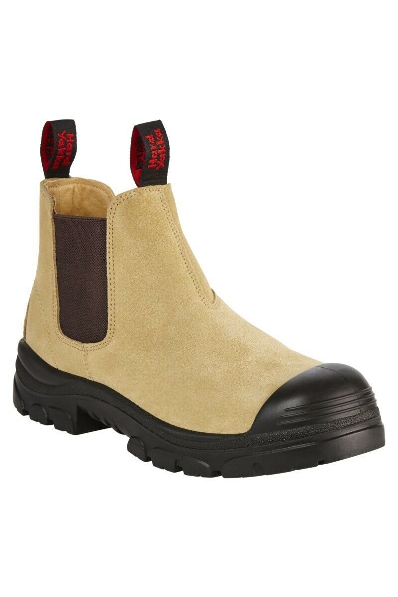 Hard Yakka Mens Grit Suede Sand Pull Up Boots Steel Cap Work Safety Y60087-Collins Clothing Co