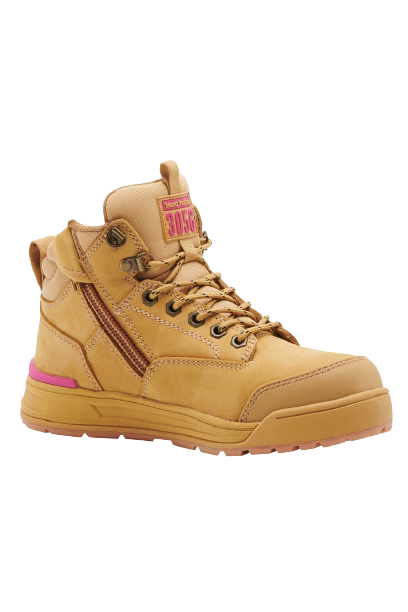 Hard Yakka Womens 3056 Boots Water Resistant Leather Work Safety Pink Y60240-Collins Clothing Co