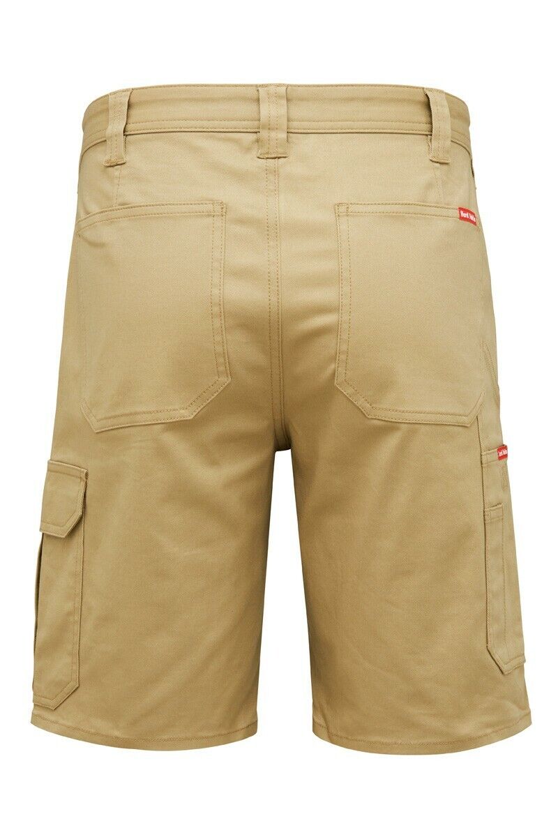 Mens Hard Yakka Core Stretch Cargo Shorts 2 PACK Cotton Drill Work Tough Y05067