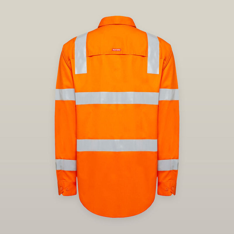 Hard Yakka Womens Foundation Biomotion HiVis Taped Reflective Work Shirt Y08420-Collins Clothing Co