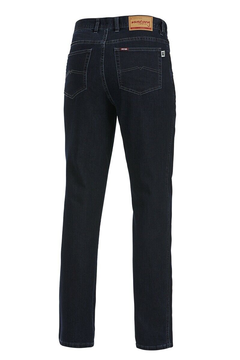 Hard Yakka Mens Mustang Stretch Jeans Denim Tough Brass Zip Classic Fit Y43434-Collins Clothing Co