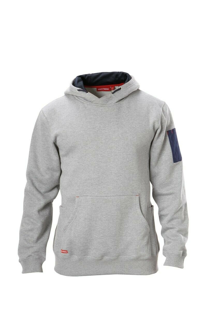 Hard Yakka Brushed Fleece Hoodie Jumper Winter Workwear Safety Work Y19326-Collins Clothing Co